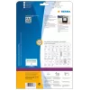 Lipdukai HERMA ZIP diskeliams A4 59x50 mm balto matinio popieriaus 375 vnt.
