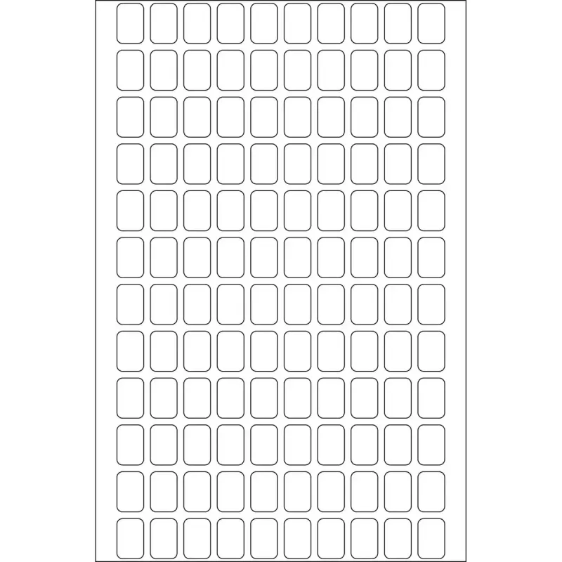 HERMA 2310 universalios etiketės 8x12 mm balta matinė rankiniam rašymui 3840 vnt.