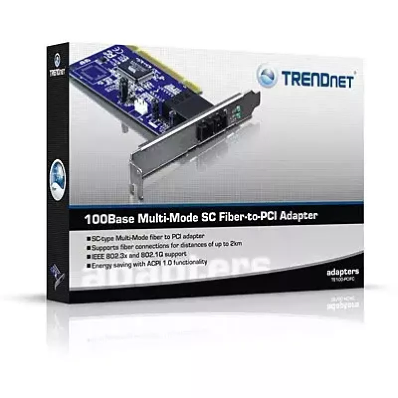 „Trendnet TE100-PCIFC“ – 100Base skaidulinė PCI kortelė su SC kelių režimų jungtimi