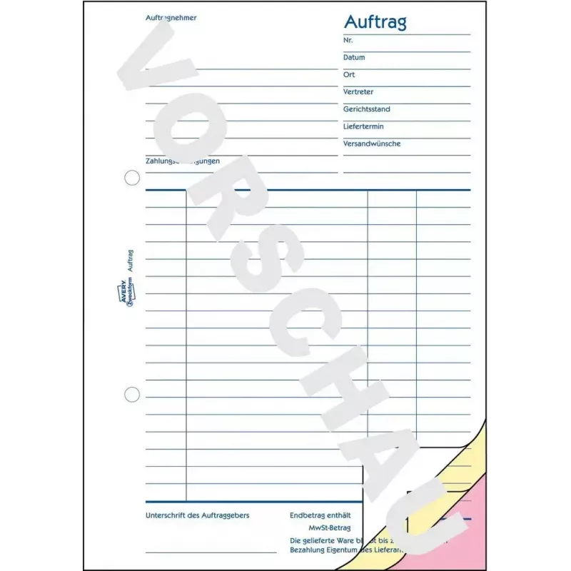 Apskaitos knygelė AVERY 1726 A5 40 lapų