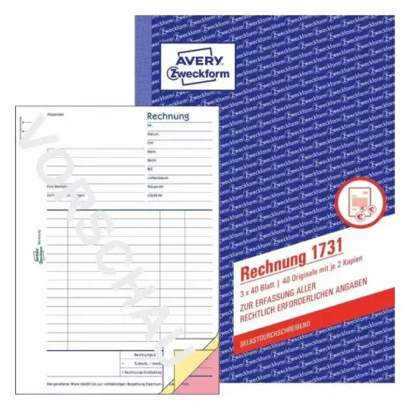 Verslo forma Avery 1731
