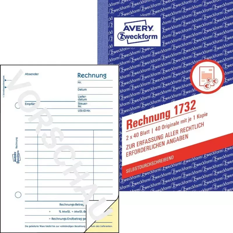 Apskaitos formų knygelė A6 Avery 1732