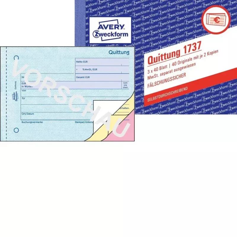 A6 apskaitos knygelė Avery 1737