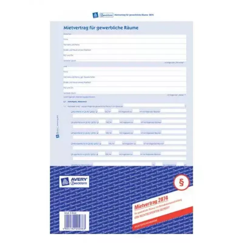 Registro popierius Avery 2874