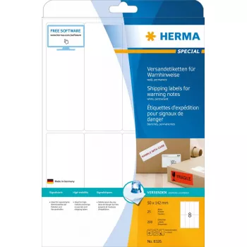 Įspėjamoji etiketė siuntoms HERMA 8326