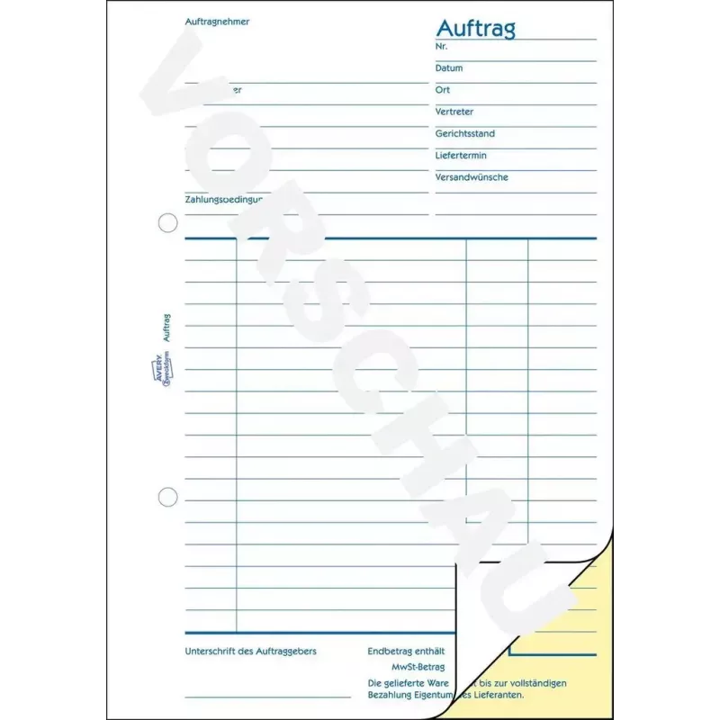 Apskaitos formų knygelė AVERY 1721-5 A5 40 lapų