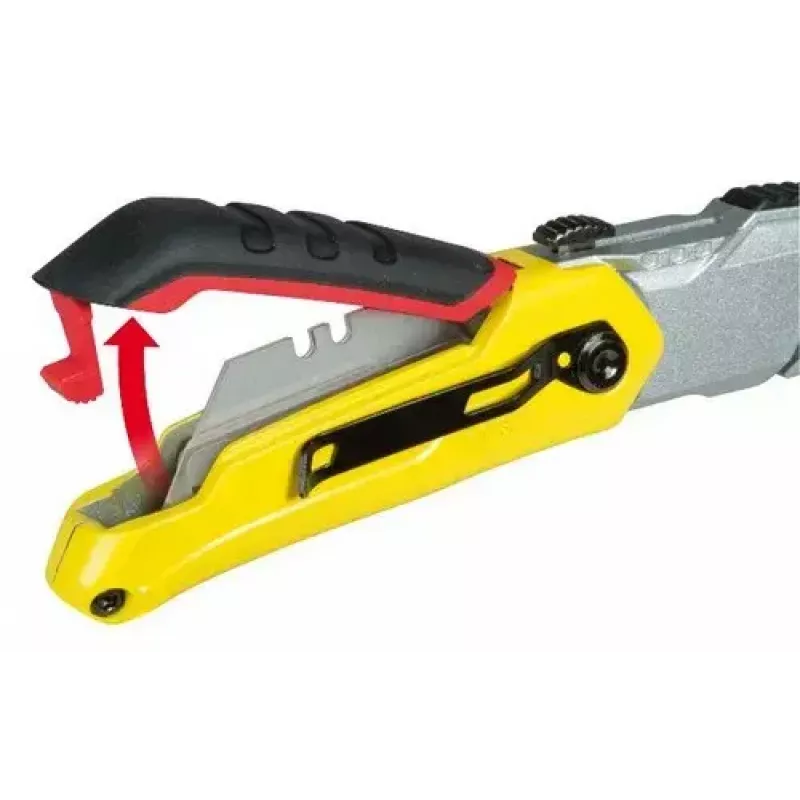 Pjovimo peilis Stanley 0-10-825 juodas metalinis geltonas 14 cm ašmenys