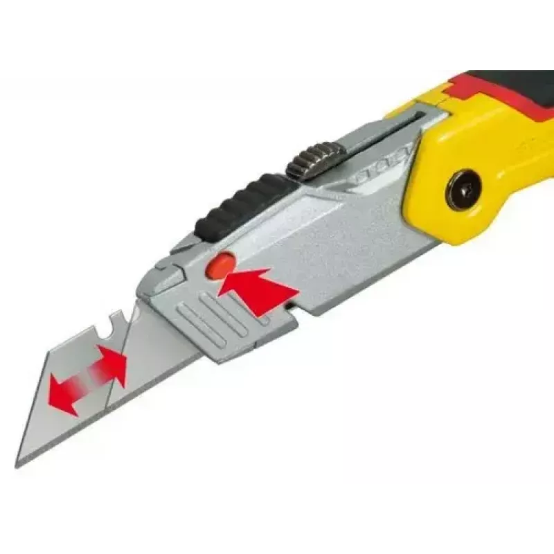 Pjovimo peilis Stanley 0-10-825 juodas metalinis geltonas 14 cm ašmenys