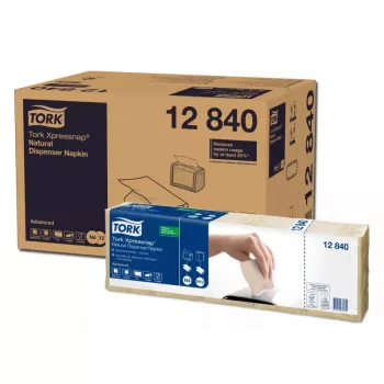 Popierinės servetėlės Tork 12840 natūralios, 1125 vnt.