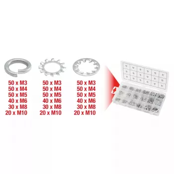Reguliuojamos tarpinės poveržlės rinkinys KS Tools 970.0240