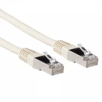 ACT Ivory 1 m LSZH SFTP CAT6A patch kabelis su RJ45 jungtimis
