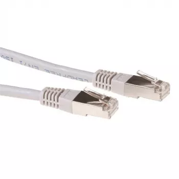 ACT 15 m LSZH S/FTP CAT6A patch kabelis pilkas su RJ45 jungtimis