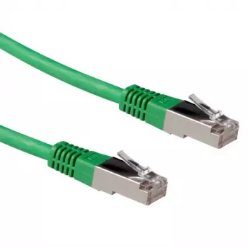 ACT Green 1 m LSZH SFTP CAT6A jungiamasis laidas su RJ-45 jungtimis