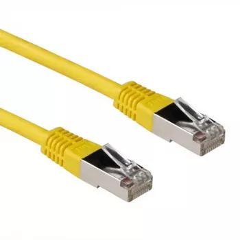 ACT geltonas 1 m LSZH S/FTP CAT6A pataisos kabelis su RJ-45 jungtimis