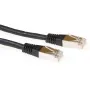 ACT Black 1 m LSZH SFTP CAT6A patch kabelis su RJ45 jungtimis