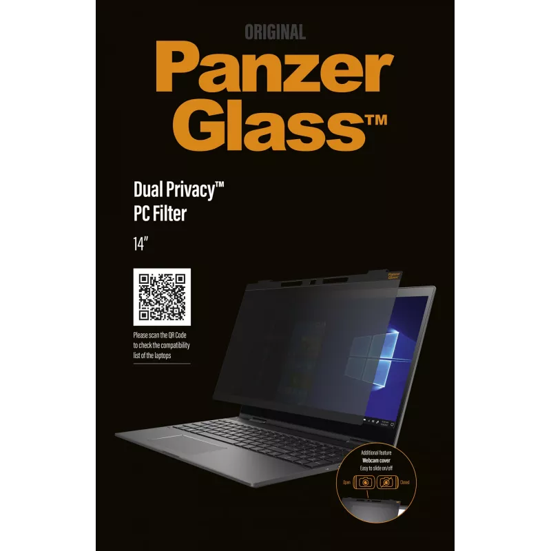 PanzerGlass Universal Laptops 13″ Dual Privacy™ – Grūdinto stiklo ekrano apsauga su privatumo filtru