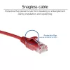 ACT Red 5 metrų LSZH U/UTP CAT6 duomenų centro plonas pataisos kabelis su apsauga nuo užkabinimo ir RJ45 jungtimis