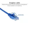 ACT Blue 1 m LSZH U/UTP CAT6 duomenų centro plonas pataisinis laidas su apsaugotais RJ45 kištukais
