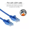 ACT Blue 1 m LSZH U/UTP CAT6 duomenų centro plonas pataisinis laidas su apsaugotais RJ45 kištukais