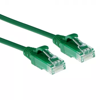 ACT Green 3 m LSZH U/UTP CAT6 plonas jungiamasis kabelis su apsaugotais RJ45 kištukais