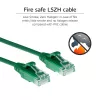 ACT Green 3 m LSZH U/UTP CAT6 plonas jungiamasis kabelis su apsaugotais RJ45 kištukais