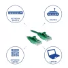 ACT Green 1,5 m LSZH U/UTP CAT6 plonas duomenų centro jungiamasis kabelis su RJ45 kištukais ir apsauga nuo užkabinimo