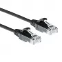 ACT Black 3 metrų LSZH U/UTP CAT6 plonas lizdinis kabelis su apsauga nuo užsikabinimo ir RJ45 jungtimis