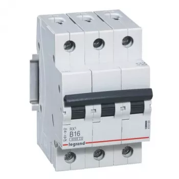 Automatinis jungiklis Legrand 419169 B16A 3P 6kA – 16 A, 3 polių, 6 kA išjungimo galia