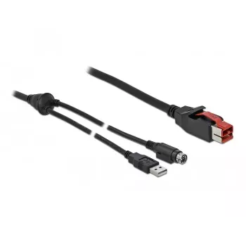DeLOCK 85942 PoweredUSB kabelis 3 m USB Type-A Mini-DIN 3 kontaktų