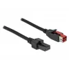DeLOCK 85953 PoweredUSB kabelis 24V 2x4 kontaktų Mini DIN 4m juodas