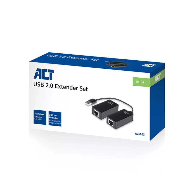 ACT USB 2.0 ilgintuvo rinkinys per UTP, iki 50 m