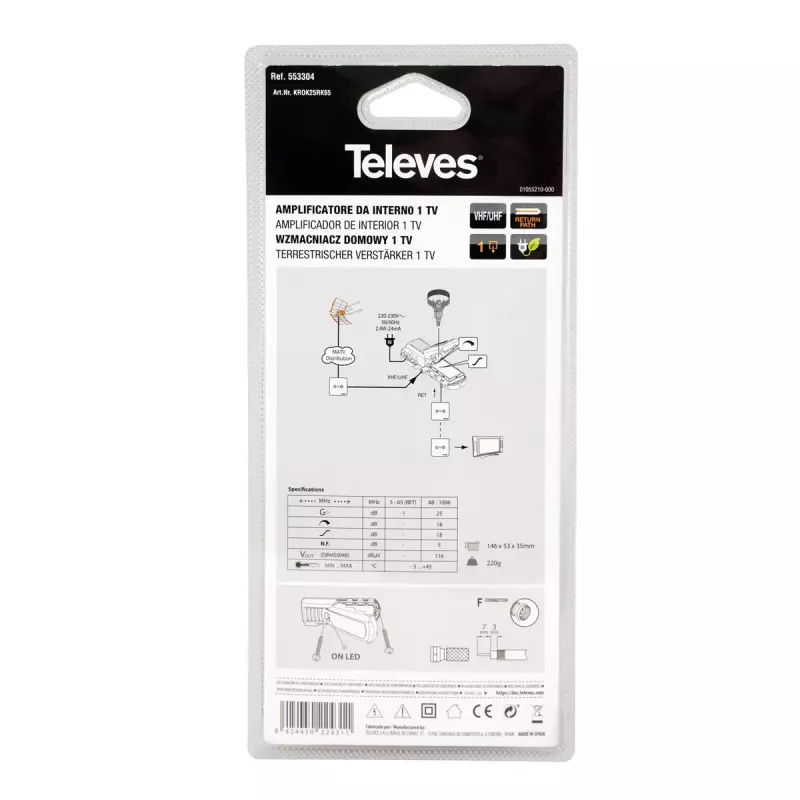 Televizijos signalo stiprintuvas Televes 553304