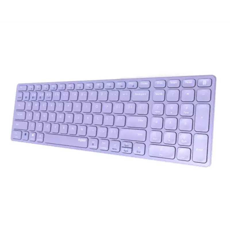 Belaidė klaviatūra Rapoo E9700M QWERTZ vokiškas išdėstymas alyvinė RF Bluetooth