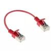 ACT Red 0,15 m LSZH U/FTP CAT6A plonas jungiamasis kabelis su apsaugotais RJ45 kištukais