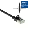 ACT Black 0.15 m LSZH U/FTP CAT6A plonas pataisos laidas su apsauga nuo užkliuvimo, RJ45