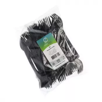Vienkartinė šakutė Papstar 96435, polipropilenas, juoda, 50 vnt.