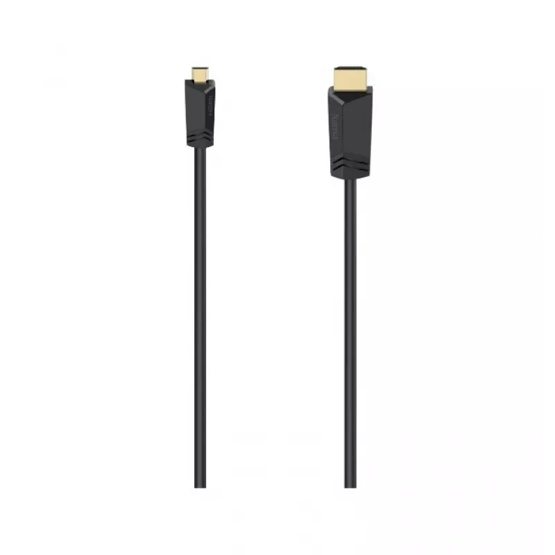 Hama 00074259 HDMI kabelis 2 m HDMI A (standartinis) – HDMI D (mikro) juodas