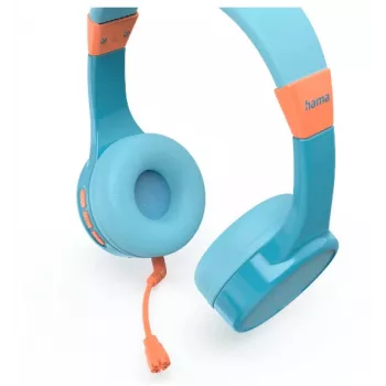 Belaidės ausinės Hama Teens Guard II su Bluetooth, mėlyna/oranžinė