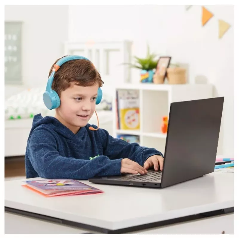Belaidės ausinės Hama Teens Guard II su Bluetooth, mėlyna/oranžinė