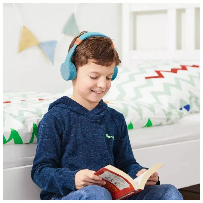Belaidės ausinės Hama Teens Guard II su Bluetooth, mėlyna/oranžinė