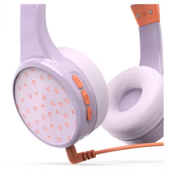 Hama Teens Guard II belaidės ausinės su mikrofonu, USB Type-C, Bluetooth, oranžinė, violetinė