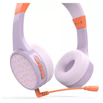 Hama Teens Guard II belaidės ausinės su mikrofonu, USB Type-C, Bluetooth, oranžinė, violetinė