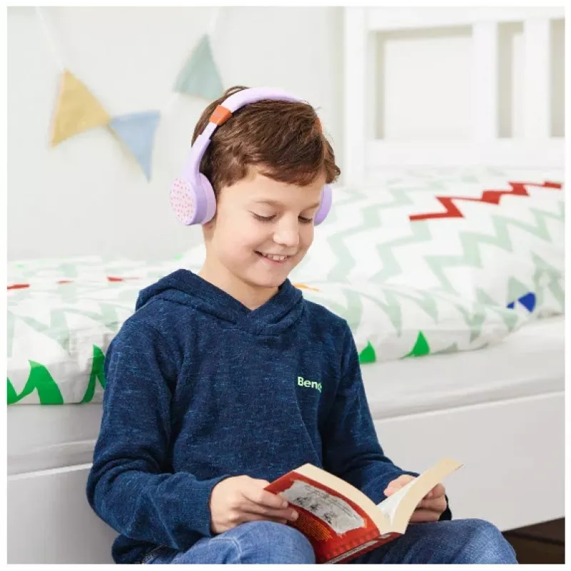 Hama Teens Guard II belaidės ausinės su mikrofonu, USB Type-C, Bluetooth, oranžinė, violetinė