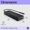 HP 4K USB-C Multiport Hub, USB Type-C, USB Type-C, 10000 Mbit/s, 3840 x 2160, Juoda, 65 W