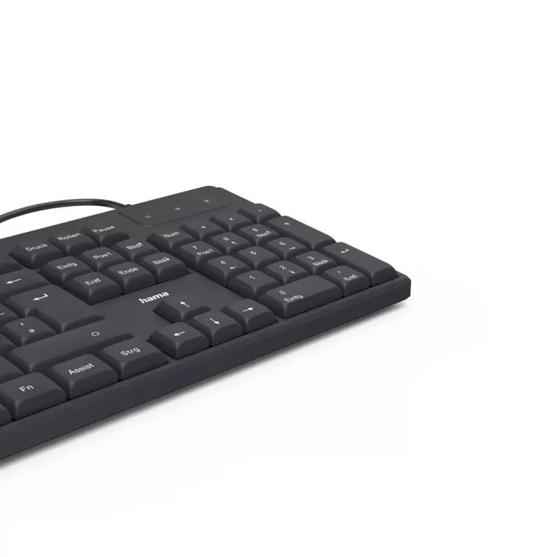 Hama CK-200 klaviatūra Namai/Biuras USB QWERTZ Vokiška Juoda