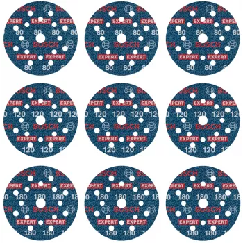 Šlifavimo diskas Bosch 2608902407 Ø125 mm — 1 vnt. abrazyvinis diskas rotaciniams / orbitiniams šlifuokliams
