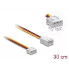 DELOCK 90867 Ilginimo laidas 3 kontaktų (JST), PVC, 1,3 mm laidininkas, 30 cm, juoda/raudona/balta/geltona