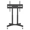 Manhattan žemo profilio mobilus stovas televizoriui ir monitoriui, 37–65 col., VESA 200x200–600x400 mm, 40 kg, 45° pakreipimas