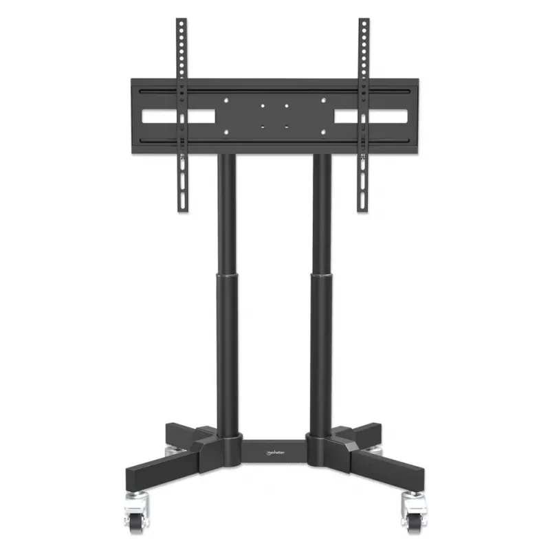 Manhattan žemo profilio mobilus stovas televizoriui ir monitoriui, 37–65 col., VESA 200x200–600x400 mm, 40 kg, 45° pakreipimas
