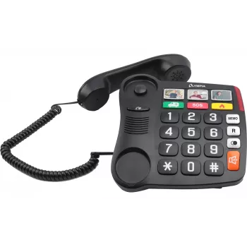 Analoginis telefonas Olympia 4500 juodas baltas
